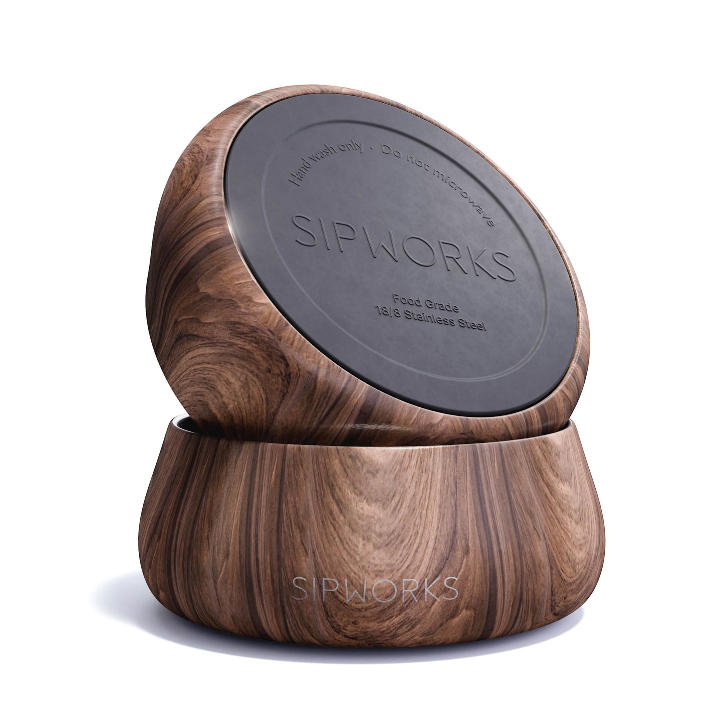 Sipworks Insulated Dog Bowl 32oz | Mahogany