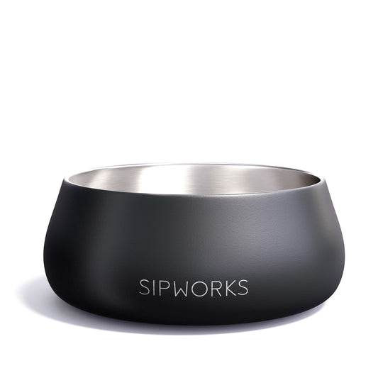 Sipworks Insulated Dog Bowl 32oz | Black