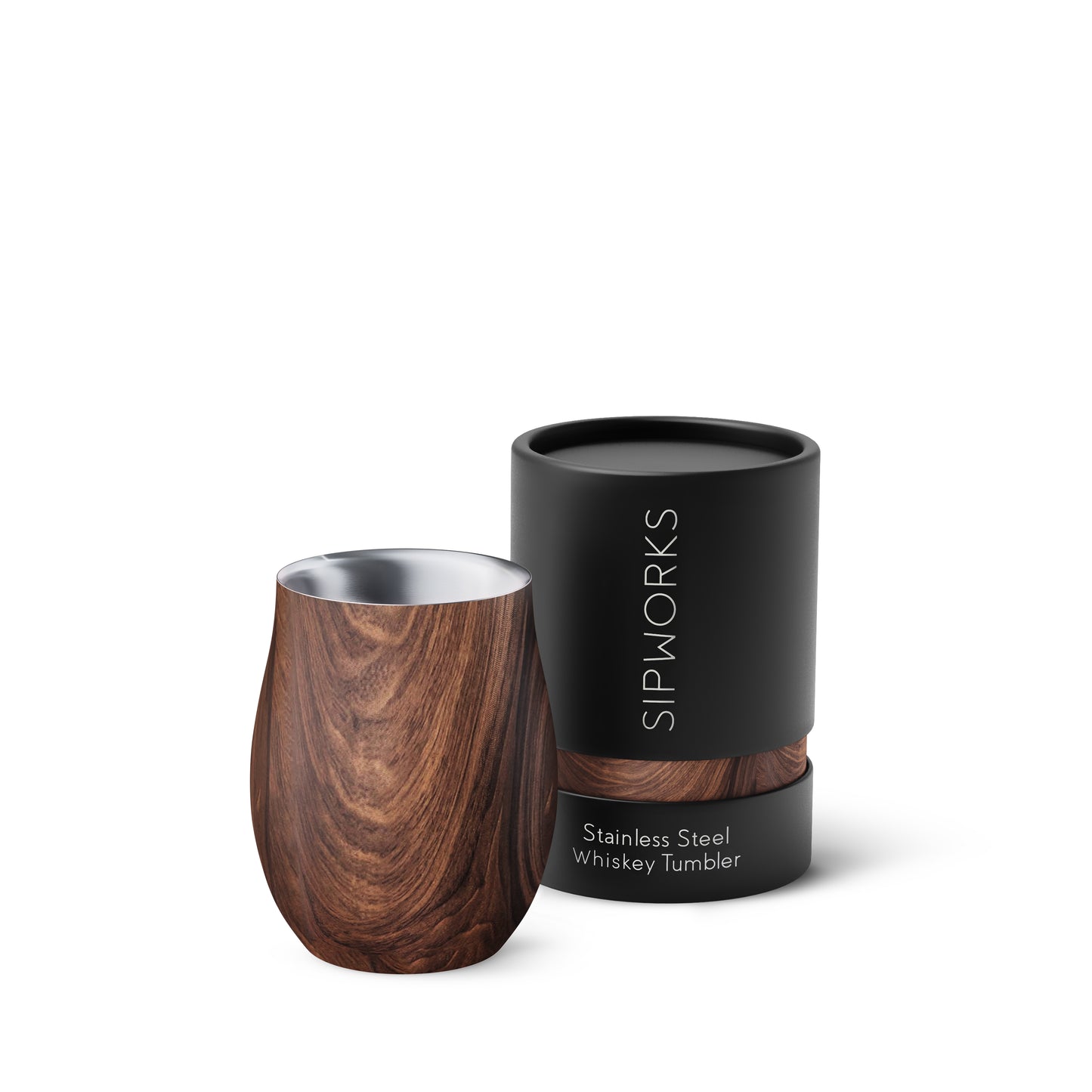 Sipworks Whiskey Tumbler 8oz | Mahogany