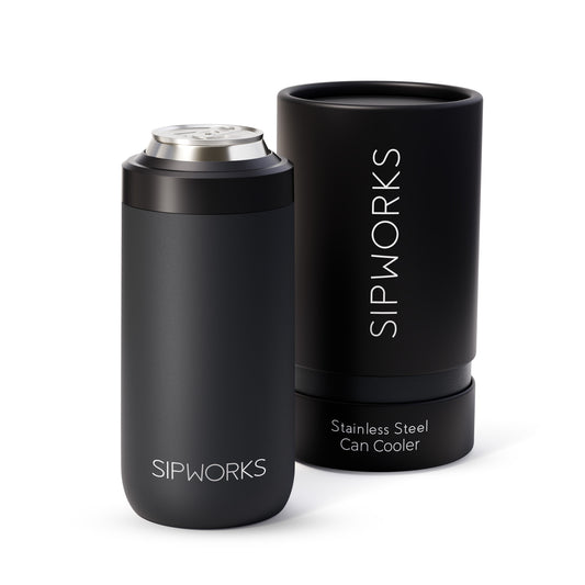 Sipworks Insulated Can Cooler | Black