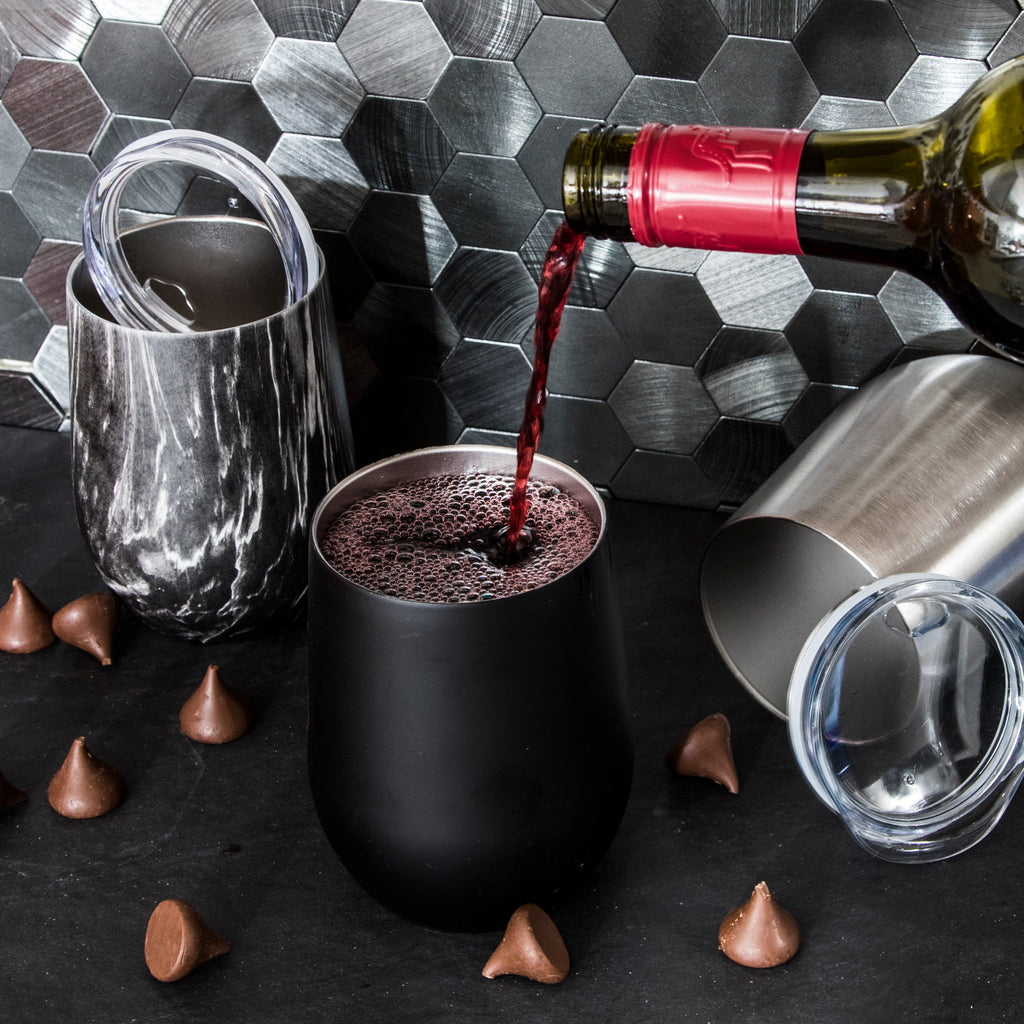12oz. Black Stainless Steel Wine Tumbler by Celebrate It™