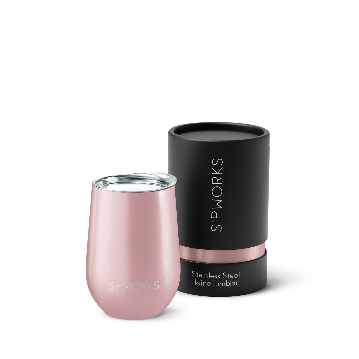 Sipworks Wine Tumbler 14oz | Rose Gold