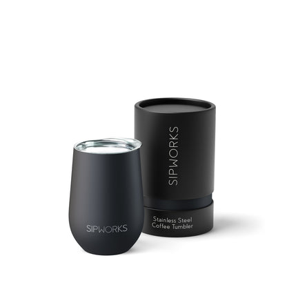 Sipworks Wine Tumbler 14oz | Midnight Black