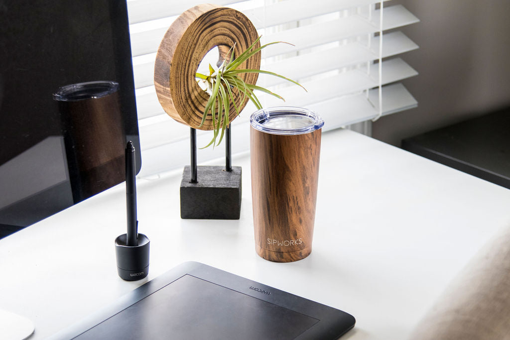 Sipworks Coffee Tumbler 20oz | Arctic White