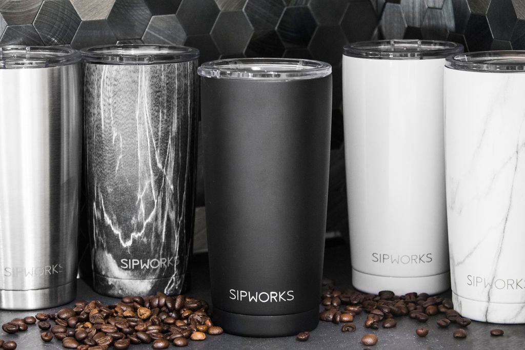 Sipworks Coffee Tumblers with Lids - 20z Stainless Steel Coffee Tumbler  with Double Walled Vacuum In…See more Sipworks Coffee Tumblers with Lids -  20z